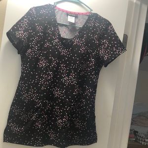 Heartsoul scrub top black hearts